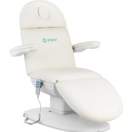 Fotel kosmetyczny do masażu tatuażu SPA 150 kg TERAMO - biały Physa
