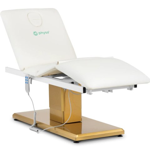 Fotel kosmetyczny do masażu tatuażu SPA 150 kg VITERBO - biało złoty Physa Fotel kosmetyczny do masażu tatuażu SPA 150 kg VITERBO - biało złoty Physa
