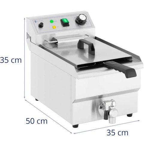 Frytownica elektryczna nastawna z kranem spustowym 230 V 3000 W 9 l Royal Catering Frytownica elektryczna nastawna z kranem spustowym 230 V 3000 W 9 l Royal Catering