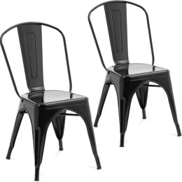 Krzesło barowe loft siedzisko 35 x 35 cm do 150 kg brązowe - 2 szt. Royal Catering