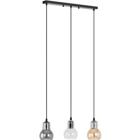 Lampa sufitowa nowoczesna 3 punktowa E27 - szklane dzwonki UNIPRODO Lampa sufitowa nowoczesna 3 punktowa E27 - szklane dzwonki UNIPRODO
