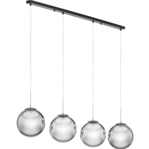 Lampa sufitowa nowoczesna 4 punktowa E27 - przydymione szkło UNIPRODO Lampa sufitowa nowoczesna 4 punktowa E27 - przydymione szkło UNIPRODO