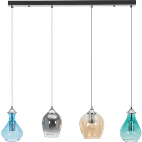 Lampa sufitowa nowoczesna 4 punktowa E27 - szklane klosze UNIPRODO Lampa sufitowa nowoczesna 4 punktowa E27 - szklane klosze UNIPRODO
