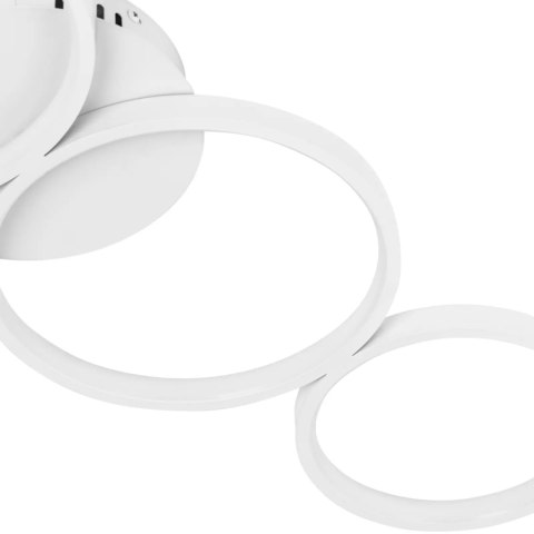 Lampa sufitowa nowoczesna LED z pilotem - 4 białe okręgi UNIPRODO Lampa sufitowa nowoczesna LED z pilotem - 4 białe okręgi UNIPRODO