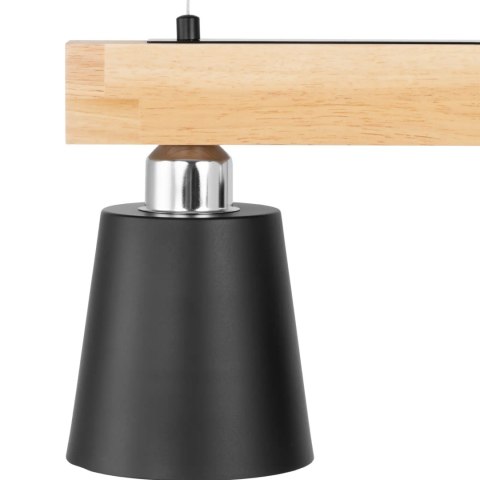 Lampa sufitowa wisząca 3 punktowa E27 - drewniana belka UNIPRODO Lampa sufitowa wisząca 3 punktowa E27 - drewniana belka UNIPRODO
