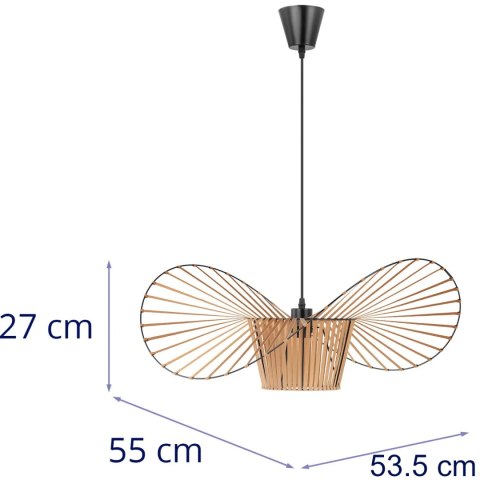Lampa sufitowa wisząca boho 1 punktowa E27 - kapelusz UNIPRODO Lampa sufitowa wisząca boho 1 punktowa E27 - kapelusz UNIPRODO