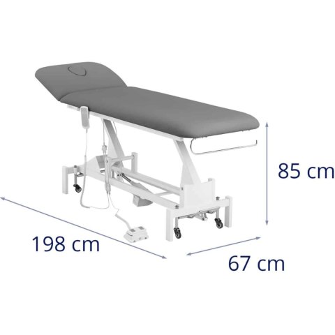Łóżko stół kosmetyczny do masażu elektryczny 1 silnik 200 kg LILLE - szary Physa Łóżko stół kosmetyczny do masażu elektryczny 1 silnik 200 kg LILLE - szary Physa