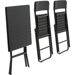 Meble balkonowe składane stolik 2 krzesła - zestaw UNIPRODO