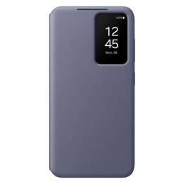 Oryginalne etui pokrowiec do Samsung Galaxy S24 kieszeń na kartę Smart View Wallet fioletowe SAMSUNG