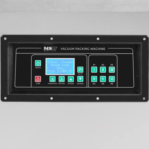 Pakowarka próżniowa komorowa do żywności elektroniki wolnostojąca LCD 40 cm 900 W MSW Pakowarka próżniowa komorowa do żywności elektroniki wolnostojąca LCD 40 cm 900 W MSW