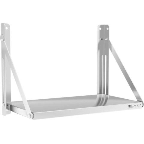 Półka ścienna gastronomiczna składana ze stali nierdzewnej do 40 kg 60 x 30 cm Royal Catering Półka ścienna gastronomiczna składana ze stali nierdzewnej do 40 kg 60 x 30 cm Royal Catering