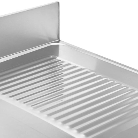 Zlew basen dwukomorowy z ociekaczem półką i rantem 160 x 60 x 97 cm Royal Catering Zlew basen dwukomorowy z ociekaczem półką i rantem 160 x 60 x 97 cm Royal Catering