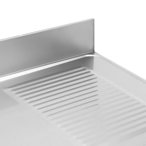 Zlew basen jednokomorowy z ociekaczem półką i rantem lewy 160 x 60 x 97 cm Royal Catering Zlew basen jednokomorowy z ociekaczem półką i rantem lewy 160 x 60 x 97 cm Royal Catering