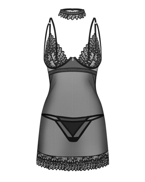 Koszula Donarella Chemise + stringi Czarny XL/XXL Koszula Donarella Chemise + stringi Czarny XL/XXL