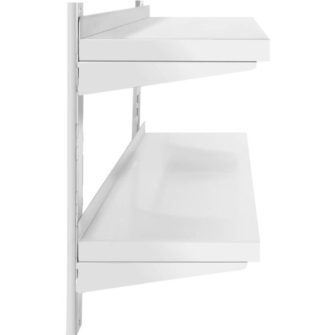 Półka ścienna wisząca gastronomiczna podwójna z regulacją STAL 100 x 40 cm Royal Catering Półka ścienna wisząca gastronomiczna podwójna z regulacją STAL 100 x 40 cm Royal Catering