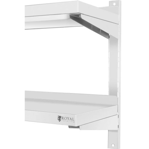 Półka ścienna wisząca gastronomiczna podwójna z regulacją STAL 100 x 40 cm Royal Catering Półka ścienna wisząca gastronomiczna podwójna z regulacją STAL 100 x 40 cm Royal Catering