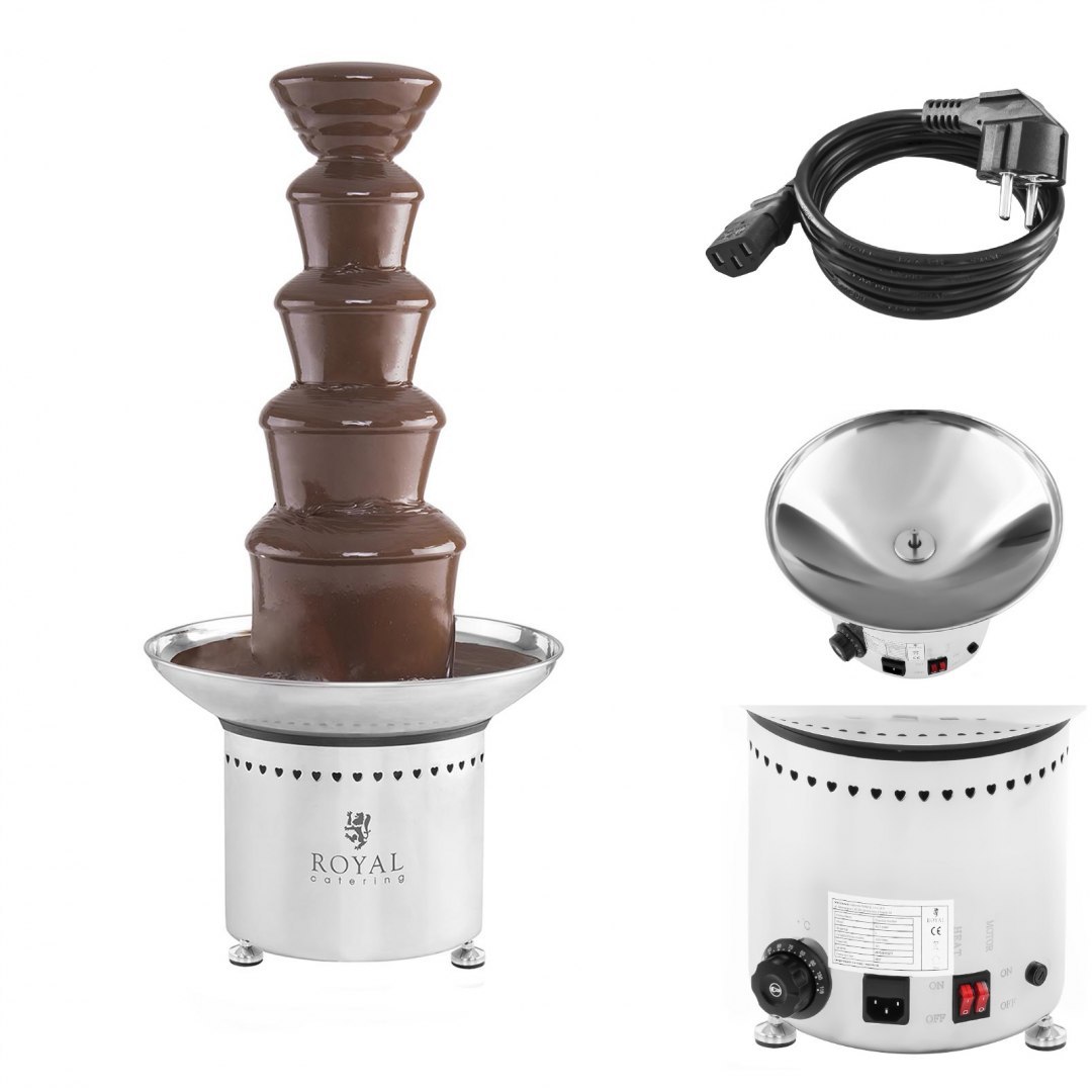 Fontanna czekoladowa do czekolady 5 pięter 6kg Royal Catering RCCF-65W4 Royal Catering Fontanna czekoladowa do czekolady 5 pięter 6kg Royal Catering RCCF-65W4 Royal Catering