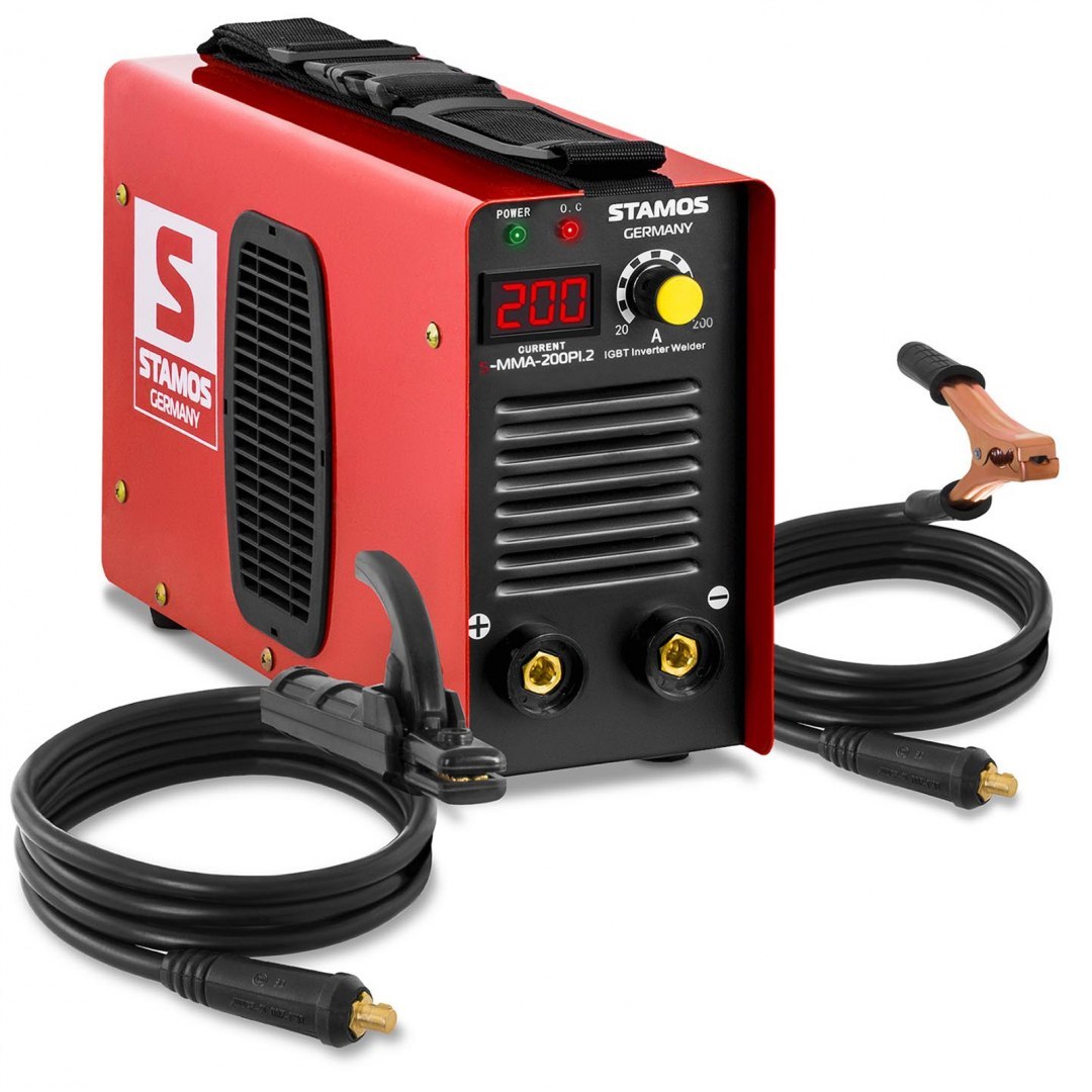 Kompaktowa niezawodna spawarka MMA IGBT Hot Start 200A 230V S-MMA-200PI.2 Stamos Germany Kompaktowa niezawodna spawarka MMA IGBT Hot Start 200A 230V S-MMA-200PI.2 Stamos Germany