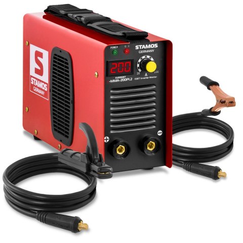 Kompaktowa niezawodna spawarka MMA IGBT Hot Start 200A 230V S-MMA-200PI.2 Stamos Germany Kompaktowa niezawodna spawarka MMA IGBT Hot Start 200A 230V S-MMA-200PI.2 Stamos Germany