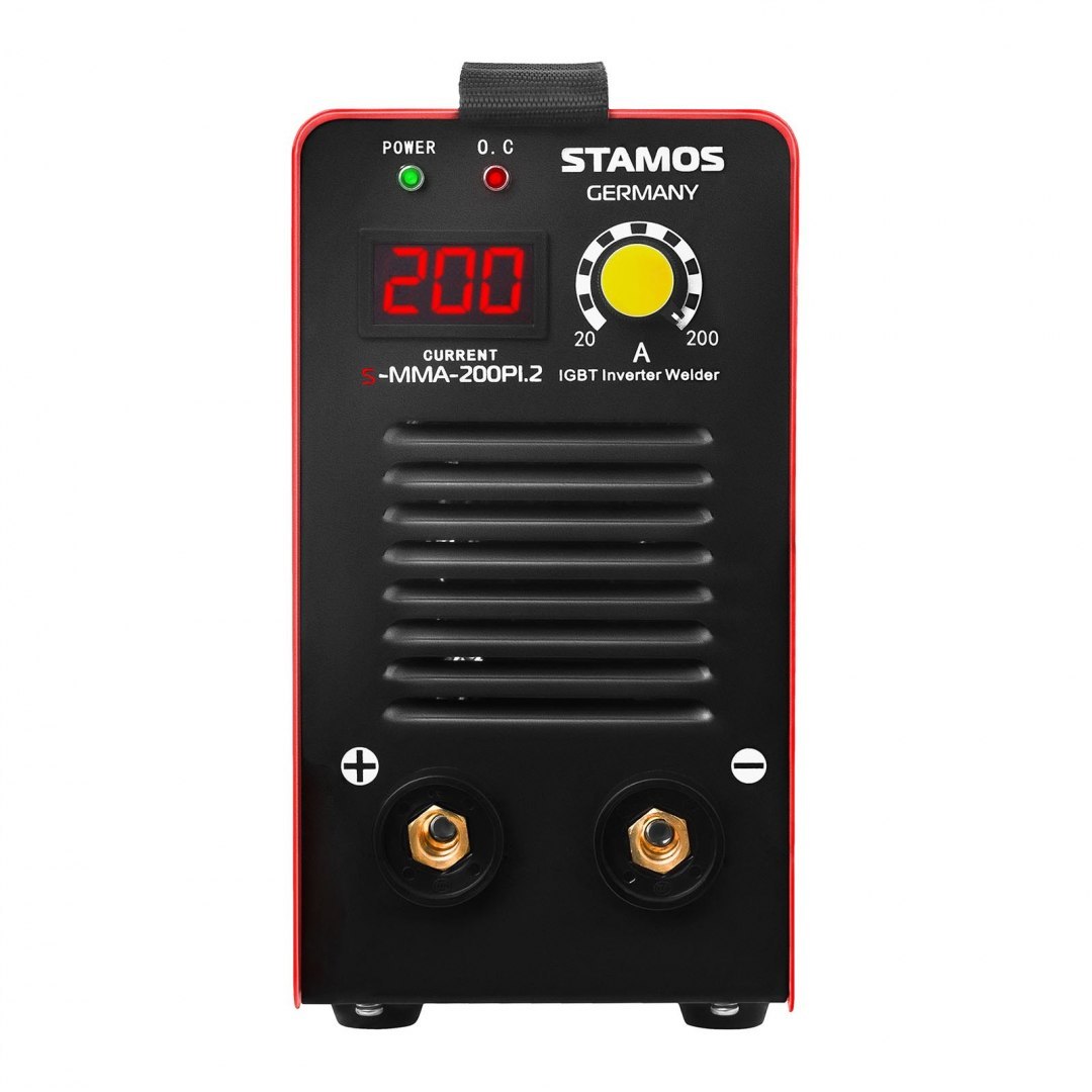 Kompaktowa niezawodna spawarka MMA IGBT Hot Start 200A 230V S-MMA-200PI.2 Stamos Germany Kompaktowa niezawodna spawarka MMA IGBT Hot Start 200A 230V S-MMA-200PI.2 Stamos Germany