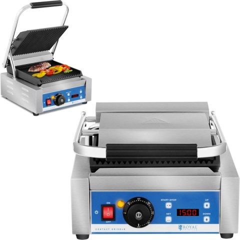 Kontakt grill elektryczny kontaktowy z wyświetlaczem LED żeliwne płyty 1800W Royal Catering Kontakt grill elektryczny kontaktowy z wyświetlaczem LED żeliwne płyty 1800W Royal Catering