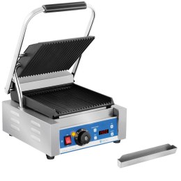 Kontakt grill elektryczny kontaktowy z wyświetlaczem LED żeliwne płyty 1800W Royal Catering