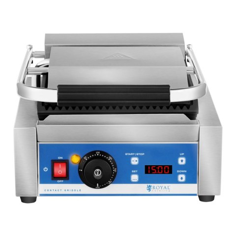 Kontakt grill elektryczny kontaktowy z wyświetlaczem LED żeliwne płyty 1800W Royal Catering Kontakt grill elektryczny kontaktowy z wyświetlaczem LED żeliwne płyty 1800W Royal Catering