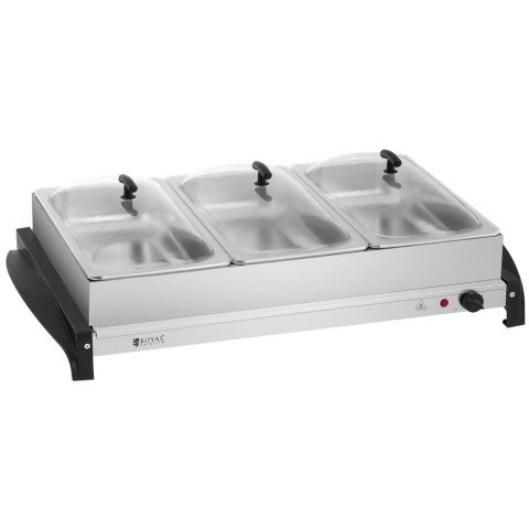 Podgrzewacz do potraw na 3 pojemniki elektryczny 400W Royal Catering Royal Catering Podgrzewacz do potraw na 3 pojemniki elektryczny 400W Royal Catering Royal Catering