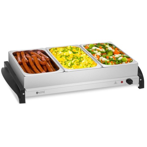 Podgrzewacz do potraw na 3 pojemniki elektryczny 400W Royal Catering Royal Catering Podgrzewacz do potraw na 3 pojemniki elektryczny 400W Royal Catering Royal Catering