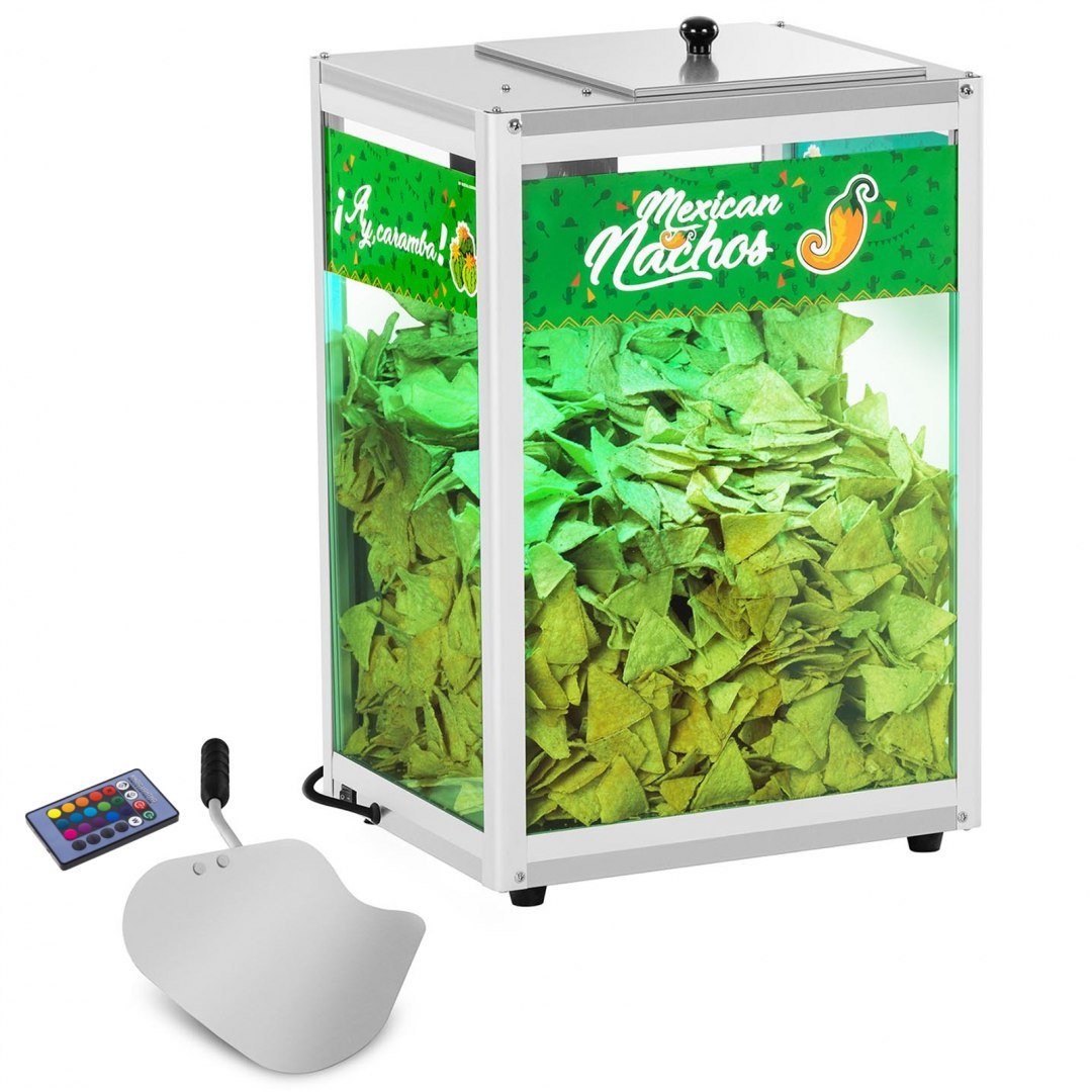 Podświetlany podgrzewacz do nachos popcornu orzeszków LED 100W Royal Catering RCNW-1L Royal Catering Podświetlany podgrzewacz do nachos popcornu orzeszków LED 100W Royal Catering RCNW-1L Royal Catering