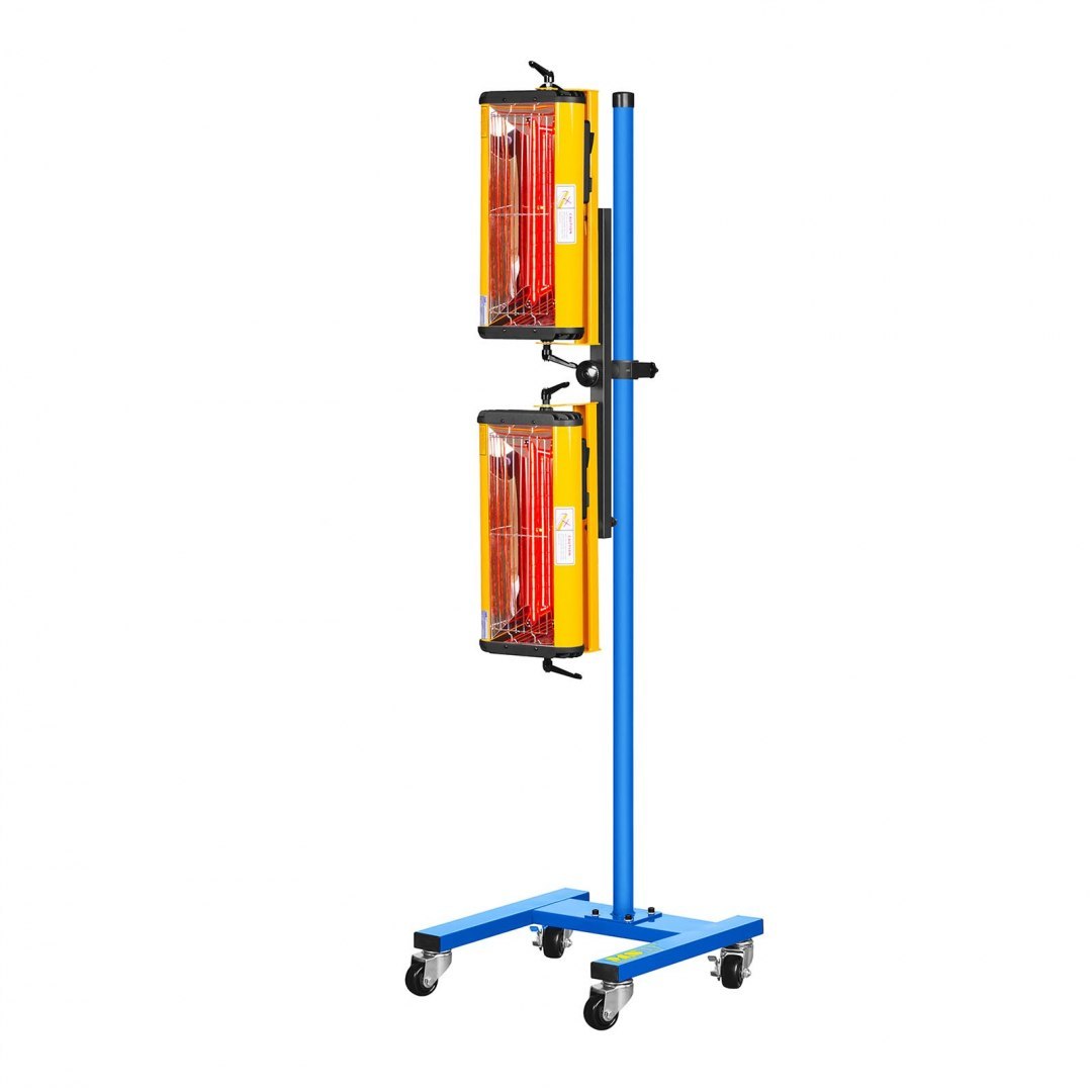 Promiennik ciepła podczerwieni lakierniczny do suszenia farb na statywie 2200W IR-DRYER2000.2 MSW Promiennik ciepła podczerwieni lakierniczny do suszenia farb na statywie 2200W IR-DRYER2000.2 MSW