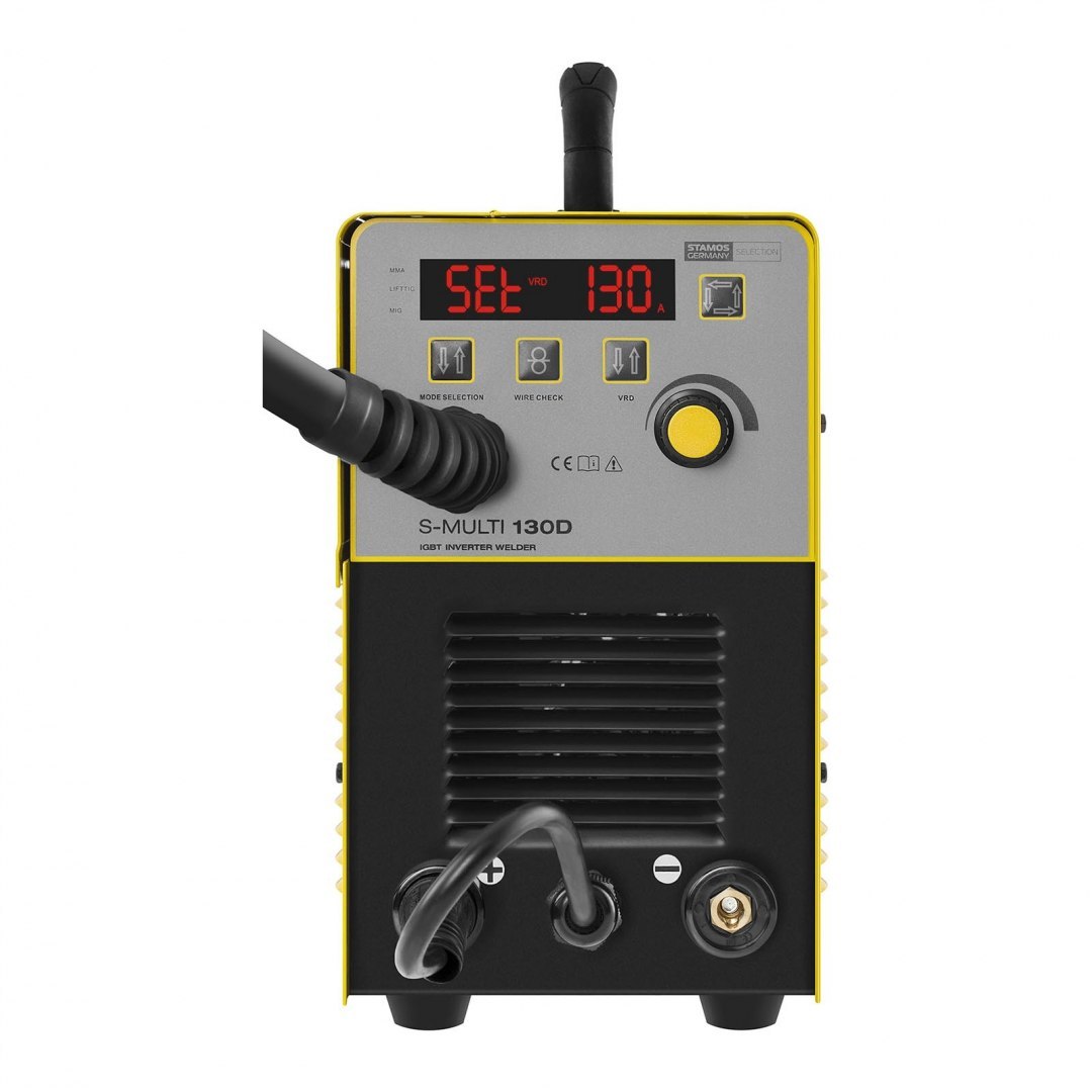 Spawarka inwentorowa migomat MIG MAG MMA z funkcją LIFT TIG Stamos Germany S-MULTI 130D Stamos Germany Spawarka inwentorowa migomat MIG MAG MMA z funkcją LIFT TIG Stamos Germany S-MULTI 130D Stamos Germany