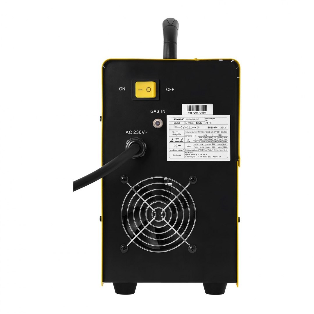 Spawarka inwentorowa migomat MIG MAG MMA z funkcją LIFT TIG Stamos Germany S-MULTI 130D Stamos Germany Spawarka inwentorowa migomat MIG MAG MMA z funkcją LIFT TIG Stamos Germany S-MULTI 130D Stamos Germany