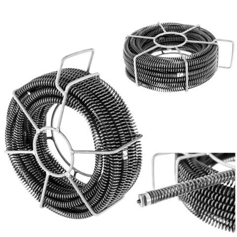 Spirala przepychacz sprężyna do rur hydrauliczna 6 x 2.45 m śr. 16 mm ZESTAW MSW Spirala przepychacz sprężyna do rur hydrauliczna 6 x 2.45 m śr. 16 mm ZESTAW MSW