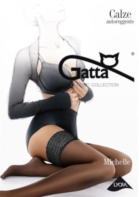 Pończochy Gatta Michelle 01 Bianco 1/2 Pończochy Gatta Michelle 01 Bianco 1/2