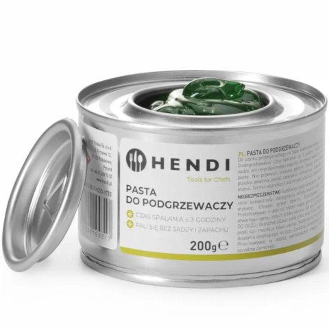 Pasta do podgrzewaczy potraw - etanol puszka 48 x 200g - Hendi 194546 Hendi Pasta do podgrzewaczy potraw - etanol puszka 48 x 200g - Hendi 194546 Hendi