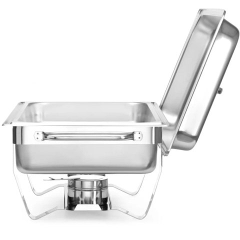 Podgrzewacz do potraw na pastę świeczki stalowy GN 1/1 - DUŻY ZESTAW Hendi
