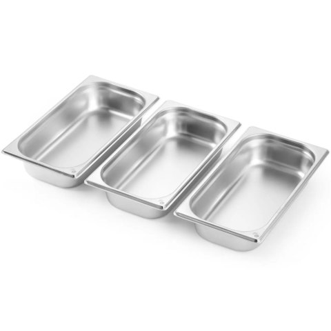 Podgrzewacz do potraw na pastę świeczki stalowy GN 1/1 - DUŻY ZESTAW Hendi