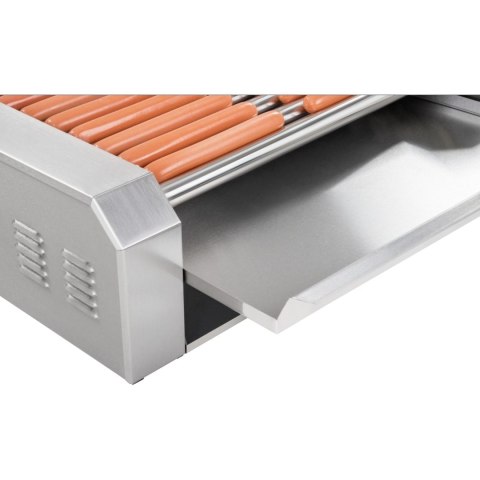 Grill rolkowy z pokrywą roller grill podgrzewacz do parówek 11 rolek Royal Catering