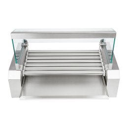 Grill rolkowy z pokrywą roller grill podgrzewacz do parówek 7 rolek Royal Catering