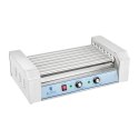 Grill rolkowy z pokrywą roller grill podgrzewacz do parówek 7 rolek Royal Catering