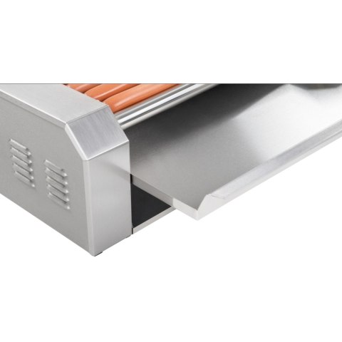 Grill rolkowy z pokrywą roller grill podgrzewacz do parówek 7 rolek Royal Catering