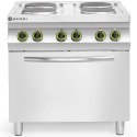 Kuchnia elektryczna 4 płyty z piekarnikiem konwekcyjnym GN1/1 Kitchen Line - Hendi 225936 Hendi