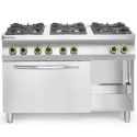 Kuchnia gazowa 6 palników z piekarnikiem elektrycznym GN1/1 Kitchen Line - Hendi 225899 Hendi