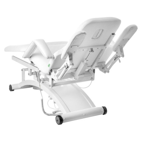 Łóżko stół rehabilitacyjny do masażu sterowany pilotem DIVINE Białe Physa