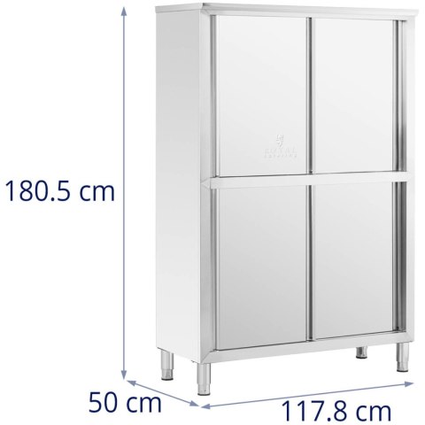 Szafa gastronomiczna magazynowa ze stali nierdzewnej drzwi suwane 180x118x50cm Royal Catering