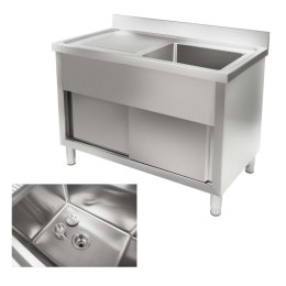Zlew zlewozmywak basen nierdzewny stalowy do kuchni szer. 120cm Royal Catering
