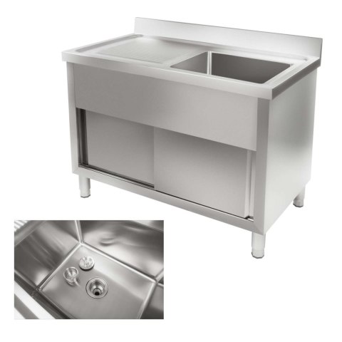 Zlew zlewozmywak basen nierdzewny stalowy do kuchni szer. 120cm Royal Catering