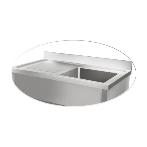 Zlew zlewozmywak basen nierdzewny stalowy do kuchni szer. 120cm Royal Catering