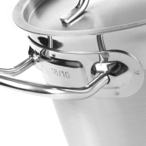 Garnek wysoki Profi Line z pokrywką dno Sandwich 10 l śr. 240 x 220 h - Hendi 832400 Hendi
